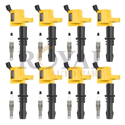 DG511 Ignition coils 8 +8 Spark Plugs SP515/SP546 For Ford F150 Lincoln 5.4L V8 - Imagem 1 de 4