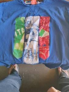 Puma Italia FIGC T Shirt Blue Sports Soccer Futbol Club Logo Mens Size XL - Picture 1 of 7
