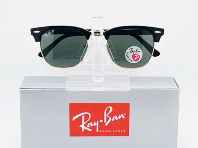 Occhiali da sole Ray-Ban Clubmaster Classic RB3016 51 mm - lenti polarizzate nero/verde - Immagine 1 di 4