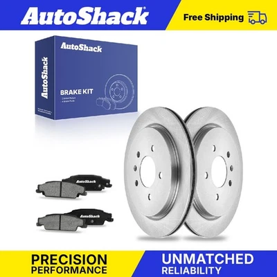 Rear Brake Rotors Ceramic Pads for 2003-2007 Cadillac CTS 2005-2011 STS V6 - Image 1 of 4