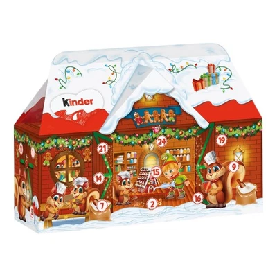 Ferrero Kinder Adventskalender Schokolade Mix 2025 3D Weihnachtshaus 234g - Bild 1 von 2