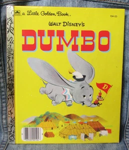 Vintage WALT DINSEY'S DUMBO HARDCOVER BOOK Little Golden Book SYL2 - Imagen 1 de 3
