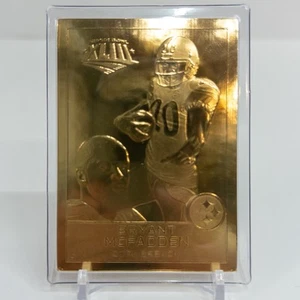 Bryant McFadden 2009 Steelers Danbury Mint Super Bowl 53 XLIII 22kt Gold Card - Picture 1 of 2