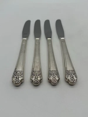 Juego de 4 cuchillos de cena preciosos Rogers Deluxe Plate 8,5" Foto 1 de 4