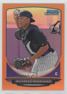 2013 Bowman Chrome Prospects Orange Refractor /25 Wilfredo Rodriguez #BCP148 - Image 1 of 2