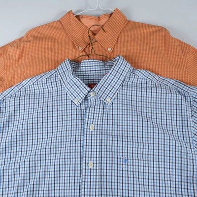 LOTE DE 2 camisas de hombre Izod manga larga con botones TALLA XL Foto 1 de 4