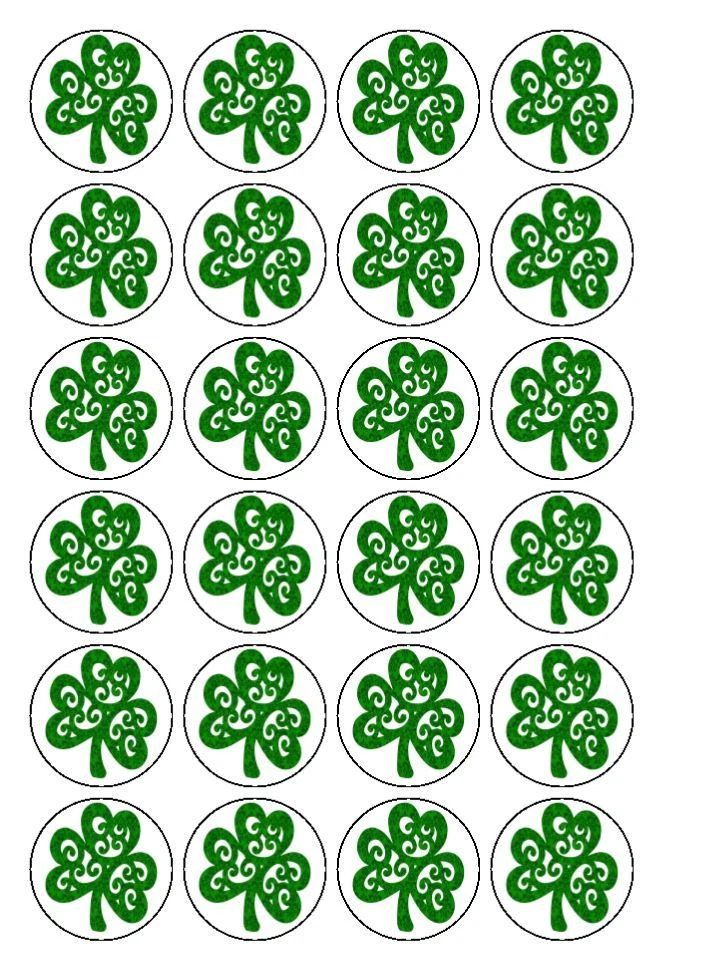 30 uds Trébol Irlandés 1,5" PRECORTADO GLASEADO Día de San Patricio Toppers para Pasteles Foto 1 de 1