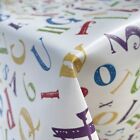 Children's ABC 123 Alphabet Number Table Cloth Vinyl Table PVC Cover Protector