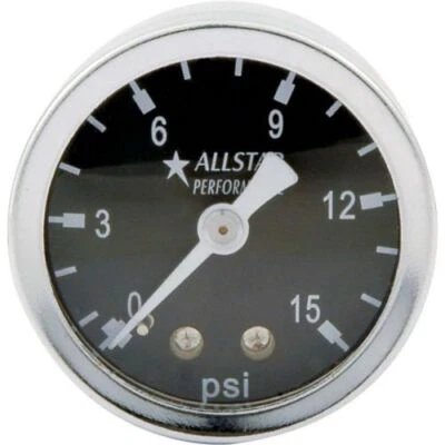 Allstar Performance 80200 Pressure Gauge - 0-15 psi, 1/8" NPT Port NEW - Image 1 of 3