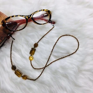 Beaded Sunglass, Eyeglasses Or Reading Glasses Handcrafted Chain - Picture 1 of 3