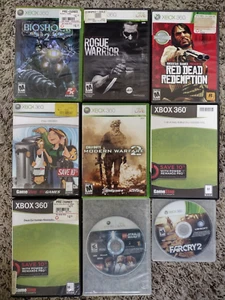 Xbox 360 Game Lot of 9 Red Dead Redemption Undead Nightmare, COD MW2, Bioshock 2 - Picture 1 of 11