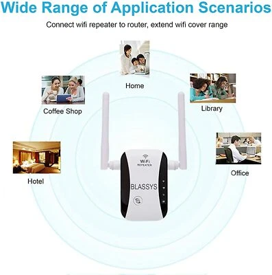 WiFi Range Extender 300Mbps  I Wireless  WiFi Signal Booster for Home Network - Image 1 of 4