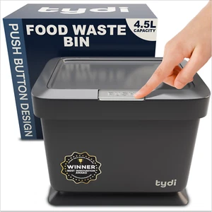 Food Waste Caddy Bin 4.5 Litre Kitchen Compost with Press Button Biodegradable - Picture 1 of 10