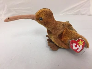 TY Beanie Original Baby - 1998 "Beak" Kiwi Bird - neuwertig mit neuwertigem Etikett - Bild 1 von 9