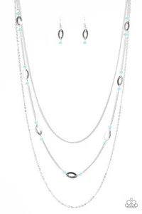 Paparazzi Necklace - Afternoon Glow - Blue - Picture 1 of 7