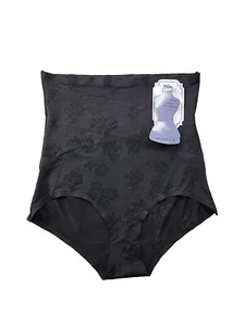 NEW - Heavenly Secrets Shapewear 1X Black Compression Panties MSRP $32 - Picture 1 of 12