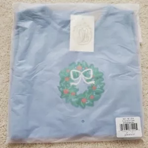 NWT The Beaufort Bonnet Company Annie Apron Dress Barrington Blue Wreath sz4T - Picture 1 of 7