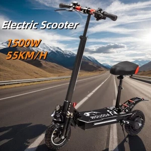 Electric Scooter 1500W 55KM/H Foldable E-Bike 40km Off Road 10" Tyre Portable - Picture 1 of 8