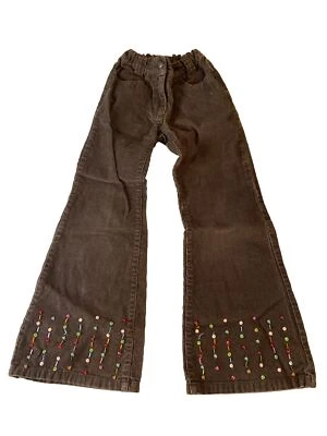 Pantalones GYMBOREE "Cupcake Cutie" Marrón Metálico Brillante Pana Talla 7 Ajustables Foto 1 de 4