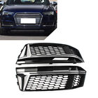 For Audi A4 B9 S-Line S4 2016-2018 Front Bumper Fog Light Grille Cover Honeycomb Audi S4