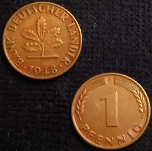 Gutse Allemagne, République Fédérale, 1 Pfennig 1948 F - Picture 1 of 1