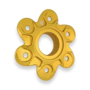 Flangia portacorona 6 fori oro CNC Racing Ducati 1198S 2009-2010 - Picture 1 of 5