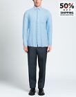 RRP €232 120% LINO Linen Shirt Size 5XL Long Sleeves Pinstripes Made in Italy