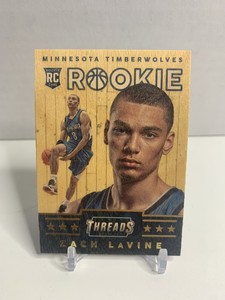 2014-15 Panini Threads Zach LaVine Wood Rookie Card RC #335 Timberwolves T242