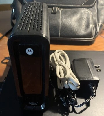 Motorola Arris SURFboard Modem 200 Series Model SB6121 Power Cord Ethernet Cable - Image 1 of 4