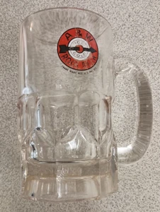 Vintage 1960’s A&W Root Beer Pink Tinted Glass Mug Bullseye Arrow Logo Heavy 6” - Picture 1 of 11
