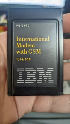 IBM INTERNATIONAL MODEM WITH GSM V.34 56K PC Card - 33L4715 - Image 1 of 4