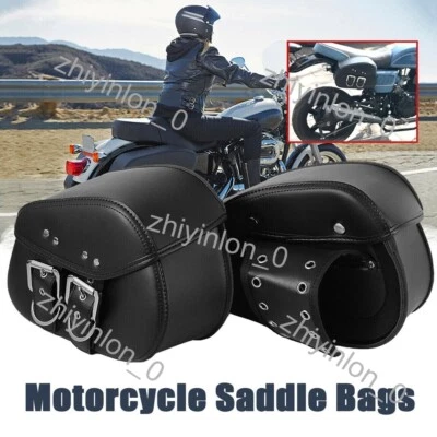 Black Saddle Bags Saddlebag Luggage Bag For Honda VTX1300C VTX1800C VTX 1800 New - Image 1 of 4