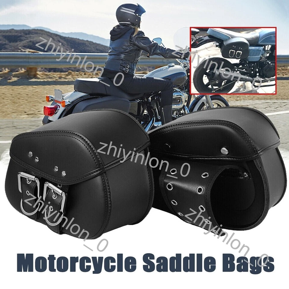 Black Saddle Bags Saddlebag Luggage Bag For Honda VTX1300C VTX1800C VTX 1800 New - Image 1 of 4