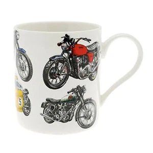 LEONARDO CLASSIC VINTAGE MOTORBIKES TEA COFFEE FINE CHINA MUG - Picture 1 of 1