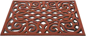Elegant Victorian Themed Terracotta Non-Slip Outdoor Door Mat Doormats UK - Picture 1 of 7
