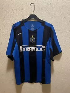 T-Shirt Calcio Ufficiali Inter Di Milan 2004-05 Nike Taglia " M " (53x73) - Foto 1 di 10