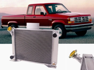 For 1982-1994 1992 Ford Ranger L4 V6 /V8 Conversion 3 Row Aluminum Radiator - Image 1 of 4