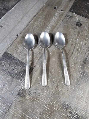 Cubiertos Towle Sterling Rambler Rose 3 cucharas, cubiertos de ley 6 pulgadas 6"  Foto 1 de 4