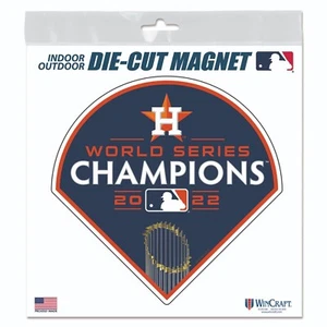 HOUSTON ASTROS 2022 WORLD SERIES CHAMPIONS 6"X6" DIE-CUT MAGNET INDOOR OUTDOOR - Picture 1 of 1