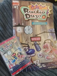 Ren & Stimpy - Radio Daze (Cassette Tape & Comic Book) - Imagen 1 de 4