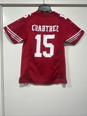 Camiseta Nike 49ers Hombres Roja Michael Crabtree #15 Talla Juvenil Cosida Mediana Foto 1 de 4