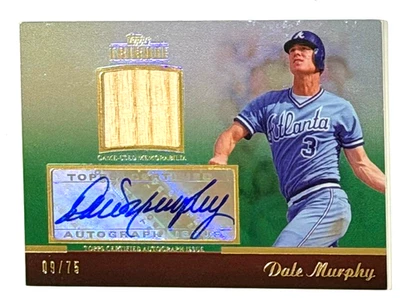 2011 TOPPS TRIBUTE AUTO DALE MURPHY SIGNED AUTOGRAPH GAME USED BAT /75 - Image 1 of 4
