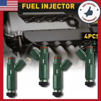 Juego de 4 inyectores de combustible para Toyota 2000-04 Mr2 Spyder Corolla Celica 1,8 L Foto 1 de 4