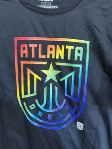 Atlanta Dream Shirt Mens Large Pride Rainbow Logo Fanatics WNBA Basketball Tee - Picture 1 of 3