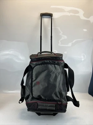 Maleta de Mano COMPLETA 20"x12"x12" Negra con Borde Rojo Bolsa de Lona con Ruedas Foto 1 de 4