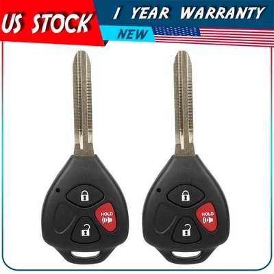 2x Llavero de coche remoto para Toyota RAV4 2006 2007 2008 2009 2010 2011 Foto 1 de 4