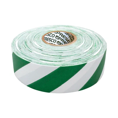 [NO ADHESIVE] Presco Stripe Patterned Roll Flagging Tape: 1-3/16 in. x 300 ft. W - Image 1 of 4
