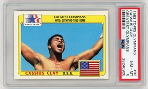 1983 Topps Greatest Olympians CASSIUS CLAY #92 PSA 8 NM/MT Condition - Picture 1 of 2