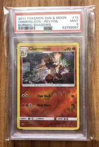 2017 Pokémon Sun Moon Burning Shadows Charmeleon Reverse Foil PSA 9 - Picture 1 of 2