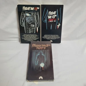 3 90s Horror VHS Tape LOT Friday The 13th Part 1 2 & 3 Jason Voorhees Halloween - Bild 1 von 8